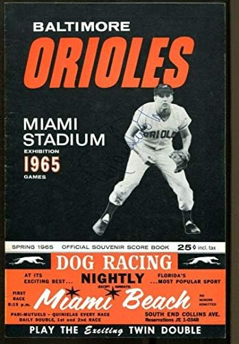 Harry Walker potpisao 1965 Pirates v Orioles Program sa autogramom 14 Sigs 51790-MLB magazini sa autogramom