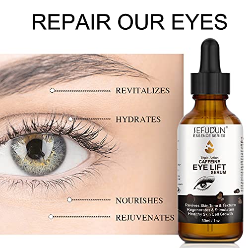 Kompleks seruma kofeina za oči i lica, tretman za oči za oči, protiv starenja i pigmentacije i bore, pod okom