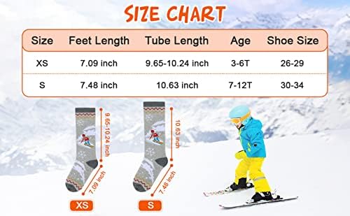 Century Star Kids skijalice zimske tople koljena snežne čarape za male dječake Djevojke Soft vunene čarape