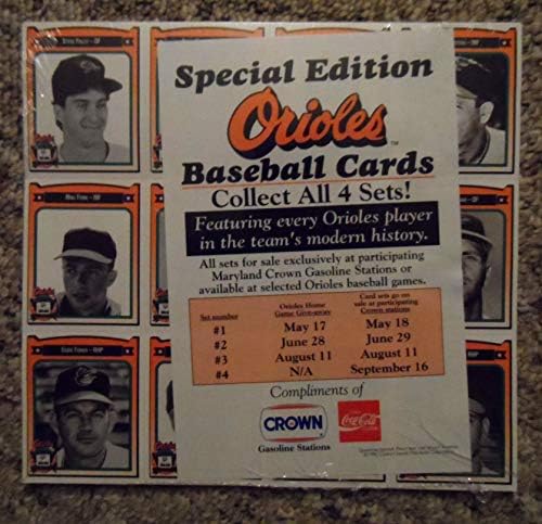 1991 Crown Coca-Cola Baltimore Orioles set 2 Trgovinska kartica - Tvornički zapečaćeni - 120 kartica