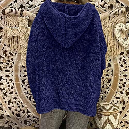 Nyybw Žene Ležerne prilike dugih rukava dugih rukava vrhovi preveliki pleteni džemperi velike veličine