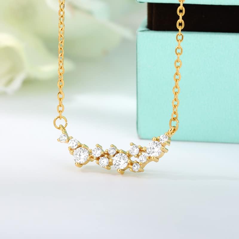 T3store Fashion Crystal Cirkon Charm ogrlica zlatna boja privjesak lanac za žene vjenčani nakit Femme