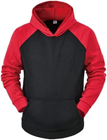 Novelty boja blok dukseri za muškarce dugih rukava pulover za patchwork atletski kapuljač