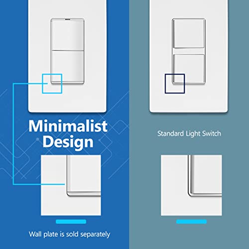 Lider Minimalistički dizajn Matte Finish Dvostruki prekidač, kombinirani prekidač bez okvira bez okvira