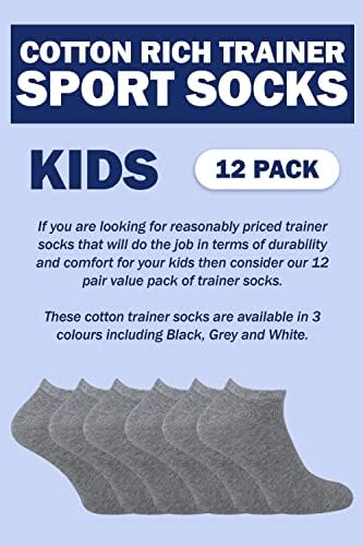 12 pakovanja djeca s niskim rezanim čarapama | Sock snob | Dječje kratke pamučne čarape