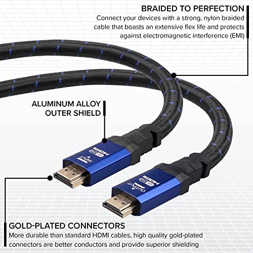 4k HDMI 2.0 kabel 1 ft. Od Ritzgear. 18 Gbps ultra brza pletenica za pletenice i zlatne konektore - 4K @ 60Hz