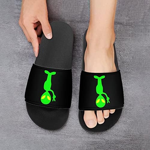 Vanzemaljski znak mira štampane sandale sa štampanim klizačem otvorene papuče za tuširanje neklizajuće PVC kućne