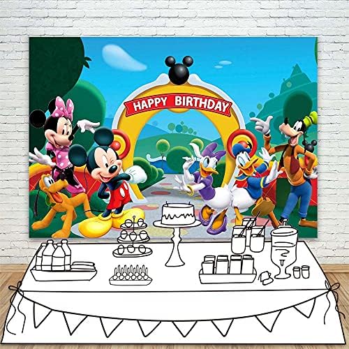 Slično Mickey Mouse Clubhouse pozadina za Sretan rođendan 5x3ft Mickey Mouse i njegovi prijatelji pozadina
