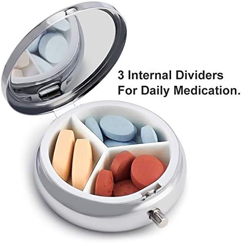Kutija za pilule uzorak lobanje okrugla kutija za tablete za lijekove Prijenosna kutija za vitaminske