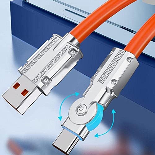 WAITLOVER 120W 6A Super brzo punjenje tečni Silikonski kabl USB do Type-C punjač kabl za prenos podataka pametni