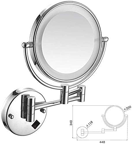 DELETO Light up Life & amp; kupatilo brijanje ogledalo zid 8 inčni USB punjenje Makeup ogledalo sa LED svjetla