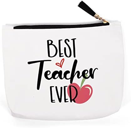 Pokloni učitelja za žene, najbolja torba za šminkanje učitelja ikada, pokloni za zahvalnost učitelja za školskog