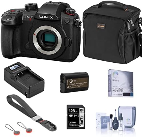 Panasonic Lumix GH5 II paket kućišta digitalne kamere bez ogledala sa SD karticom od 128 GB, torbom,