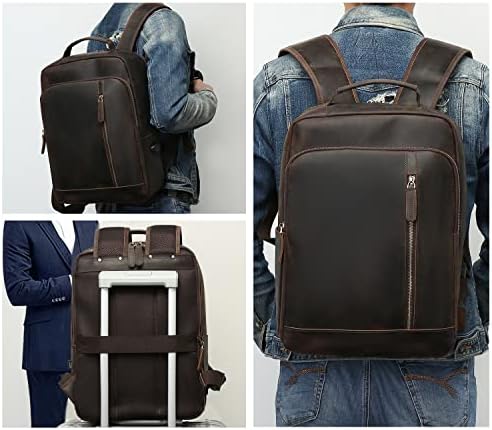 Ubant puni zrnati ruksak za muškarce, 15,6 inčni ruksak za laptop sa USB portom za punjenje,