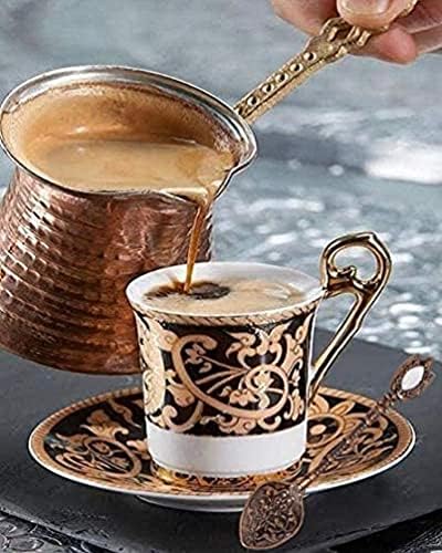 Lazward turski lonac za kafu, grčki arapski aparat za kavu, čekić bakreni kafu, mali lonac, štednjak