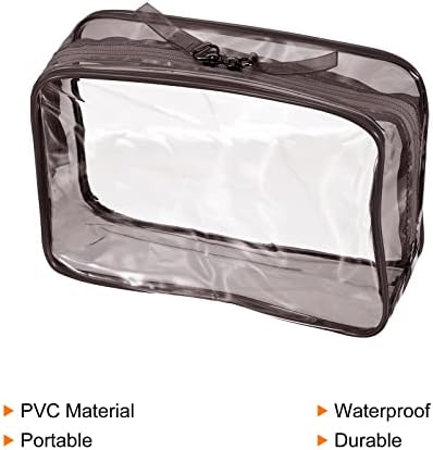 Patikil 6.7 X2.4 X4.7 Clear Travel Toalet torbe, 3 pakovanja PVC vrećice za šminku Kozmetička torbica