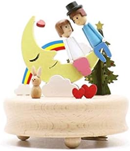 Shypt drvena muzička kutija, muzička kutija pametni dvorac igračka ukras za rođendan za ljubavnike i djeca