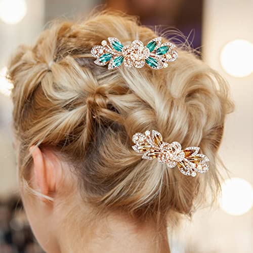 Slatke isječke za kosu za tinejdžere Crystal Hair Clip Barrette Cvijet za kosu za kosu Bling Crystal Vjenčanje
