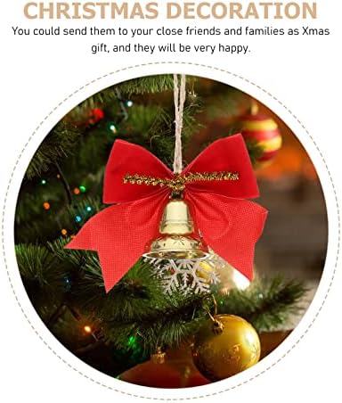 DiDiseaon Božićno zvono 12pcs plastični zvona zvona božićne drvce sa silama zvona sa bowknot vrpcom za
