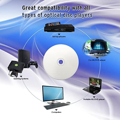VINPOWER digitalni DVD-R 4,7 GB 16x bijeli inkjet glavčina za ispis medija za snimanje - 100 Disk