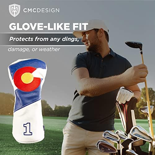CMC dizajn prilagođeni Colorado vezeni pokrivač za glavu Golf vozača-meka podstava za rukavice-elementi
