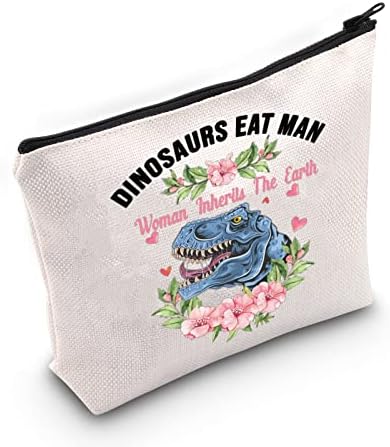 WZMPA dinosauri kozmetička torba za šminku Dinosaur navijači poklon dinosauri jedu muškarce žene nasljeđuju