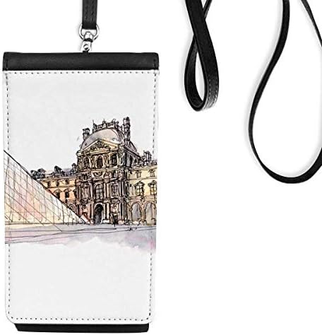 Muzej Louvre u Parizu Francuska Telefon novčanik torbica Viseće mobilne torbice Crni džep
