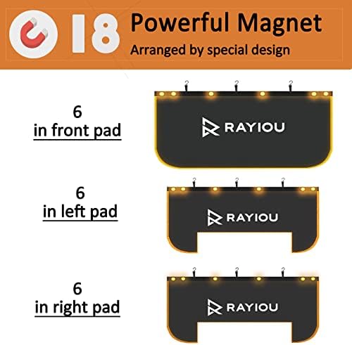 RAYIOU 3-dijelni automobilski magnetni poklopac blatobrana za mehaniku, zaštitnik blatobrana sa Stong