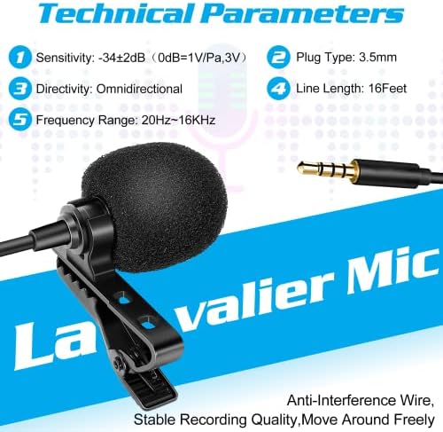 Profesionalni ocena Lavalier rever mikrofon za Ulefone oklop 8 5G kompatibilan sa iPhone telefonom
