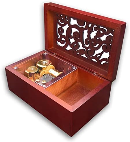 Binkegg igra [Love Me Tender] smeđa drvena šuplje izleti muzičku kutiju sa nakitama sa sankyo muzičkim