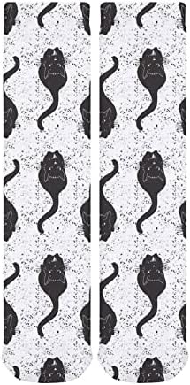 WEEDKEYCAT Vintage crne mačke debele čarape novost Funny Print grafički Casual toplo Mid Tube