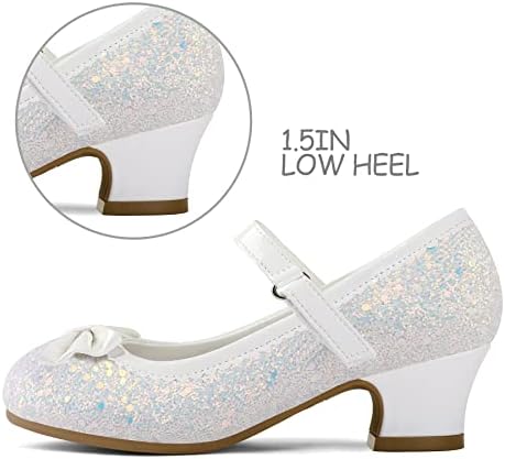 K Komforme cipele za djevojčice Mary Jane Glitter 1.5 u niskim potpeticama vjenčane cipele za princeze