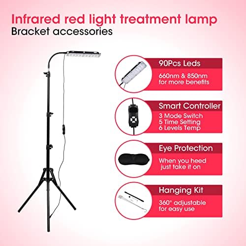 Terapija crvene lampice sa postoljem i 72W crvenom infracrvenom svjetlosnom terapijom stolom