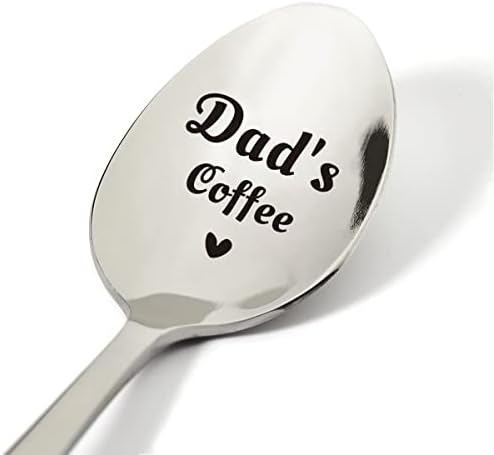 Tata poklon ideje, tata's kašika kašika ugravirana nehrđajući čelik, novost ljubitelji kafe kašike poklone