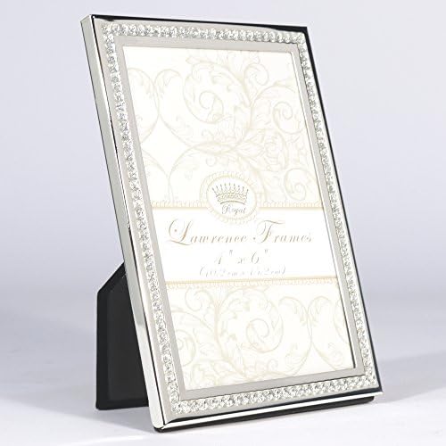 Frame Lawrence Lawrence Royal Designs 4x6 zasljepljujući srebrni i blistav okvir za slike