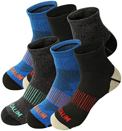 Bioaum muške atletske čarape veličine 10-13 - 6 parova pamučna četverokutna čarapa za trčanje, vježbanje, rad