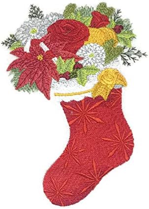 BeyondVision Merry Božićna čarapa Buket izvezeno željezo na / sew flaster [6,85 * 4,86] [izrađeno