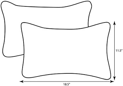 Jastuk savršen 386836 Savršena ukrasna tačaka Polka Dot Toss Jastuk, kvadratni, crni / bijeli, 18.5 x 18.5