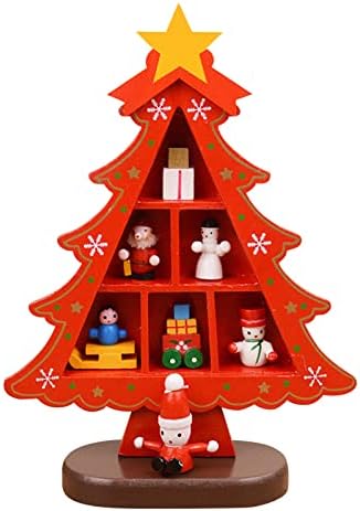 Božićni ukrasi Mali božićni ukrasi drveća Drveni mini božićni stablo ukrase za ukrašavanje božićnog ornamenta