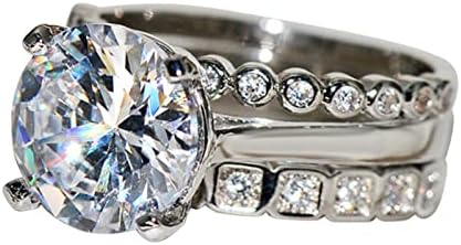 Obećajte prstenove za žene retro rhinestone vjenčani prstenovi za žene modni trend simulirani dijamantni prsten