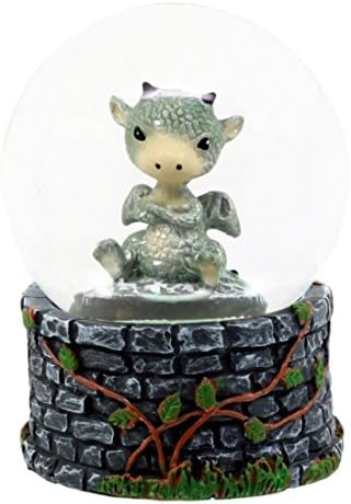 EBROS poklon mali kolekcionarni whimsical sulky baby dragon vodena globusa figurica sa sjajem