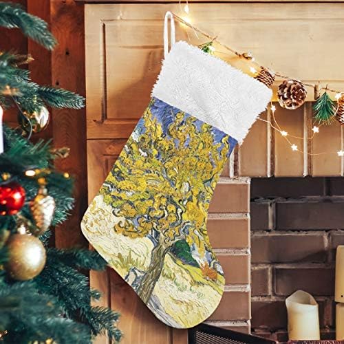 Pimilagu Van Goghov ulje Božićne čarape 1 pakovanje 17.7 , viseći čarape za božićnu ukrasu