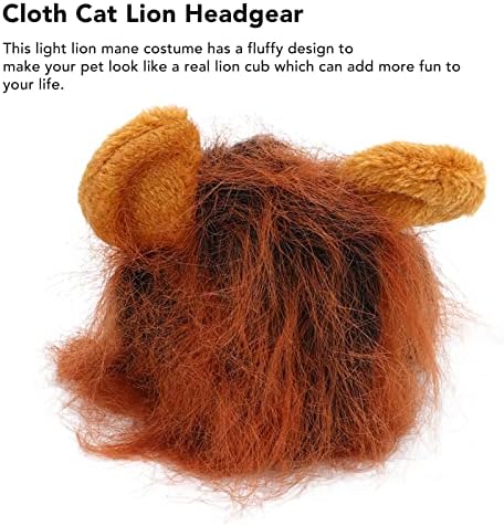 Chiciris Cat Lion Mane, prozračan lion mane kostim za mačji pas Halloween Cosplay