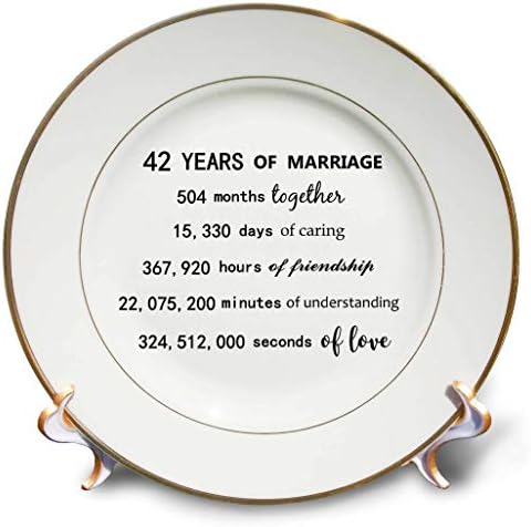 3droze 42 godine braka 42. godišnjica vjenčanja u mjesecima dana, 8-inčni