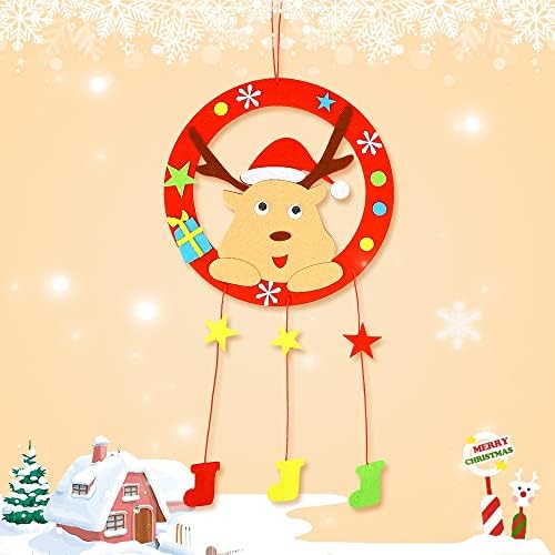 Todozo božićne netkane vijenac viseći ukras vrata viseći ukras ručni DIY materijal vrećica u obliku kućnog ukrasa
