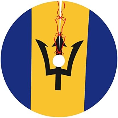 Suknja za božićnu drvvu, 30-48 inča Zastava Barbados Tree Mat za božićne ukrase Ukrasi za odmor