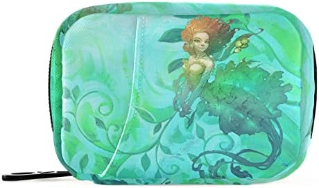 Naanle Sea Green Mermaid Pill Box 7 dnevna pilula putna torba za organizatore sa patentnim zatvaračem prenosiva sedmična torbica kompaktna veličina za držač vitaminskog dodatka