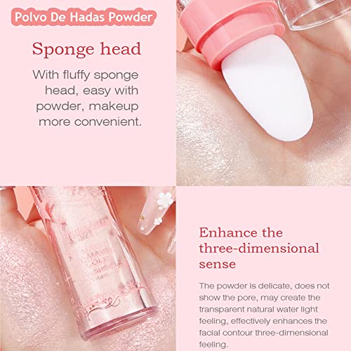 Polvo De Hadas puder Shimmer Body highlighter Stick, Brighten Face Body Highlighter Powder