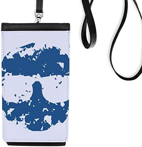 Plave naočale dizajn okrugli ilustracijski uzorak telefon novčanik torbica Viseće mobilne torbice Crni džep