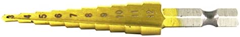 XMEIFEITS Step Drill 3kom 3-12mm 4-12mm 4-20mm HSS Set burgija sa ravnim žljebom t-itanium obložen